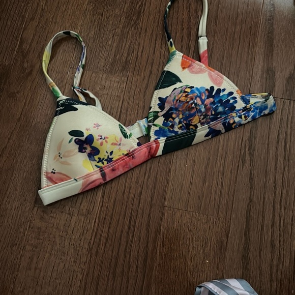 Triangl floral multicolor neoprene bikini top - Picture 7 of 13